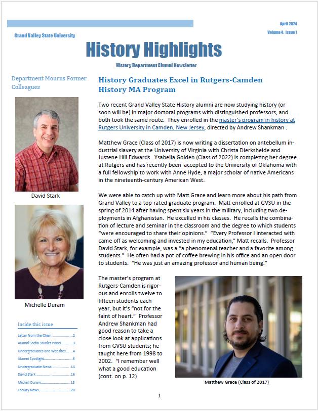 2024 History Highlights Cover Page